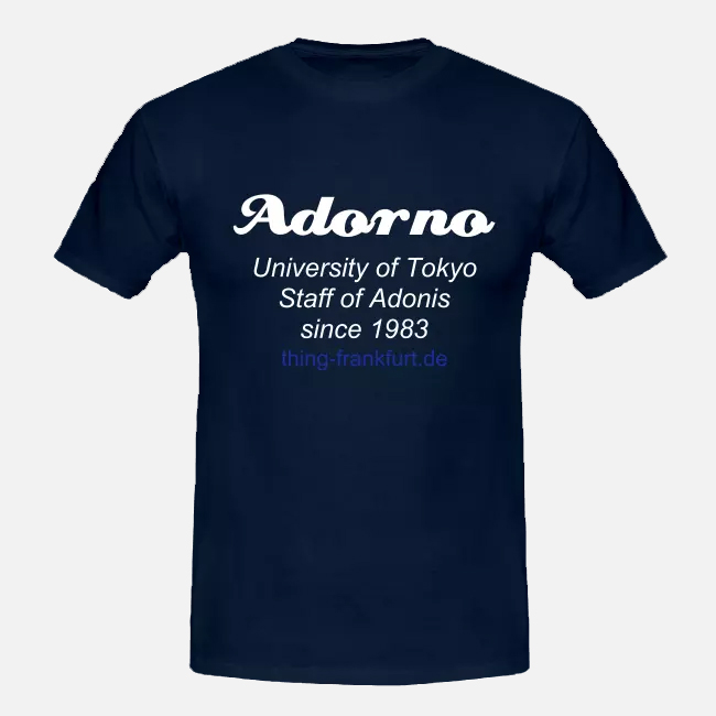 Tolles Adorno TShirt University of Tokyo